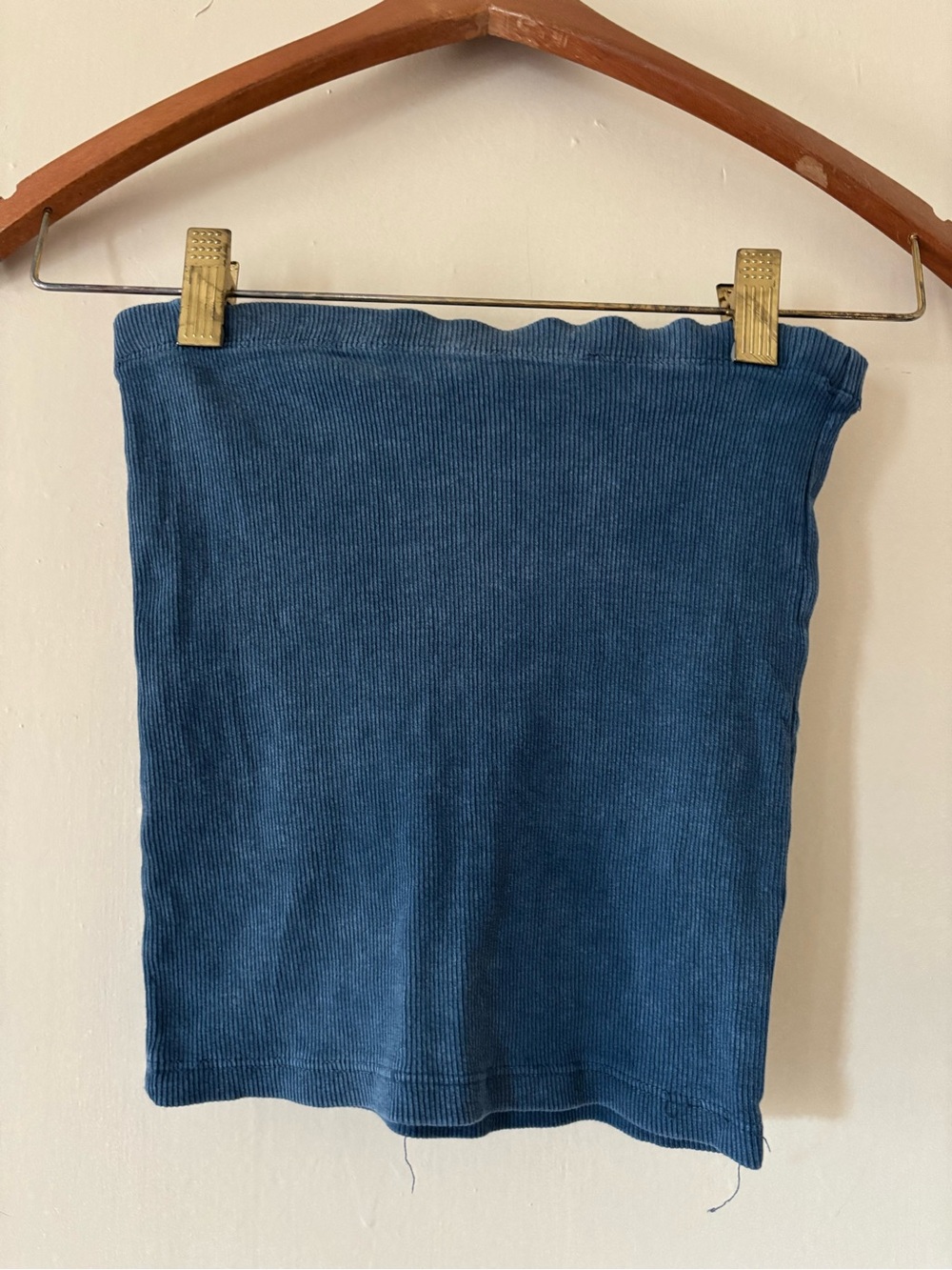 Women's Ribbed Strapless Camisole Tank — Blue